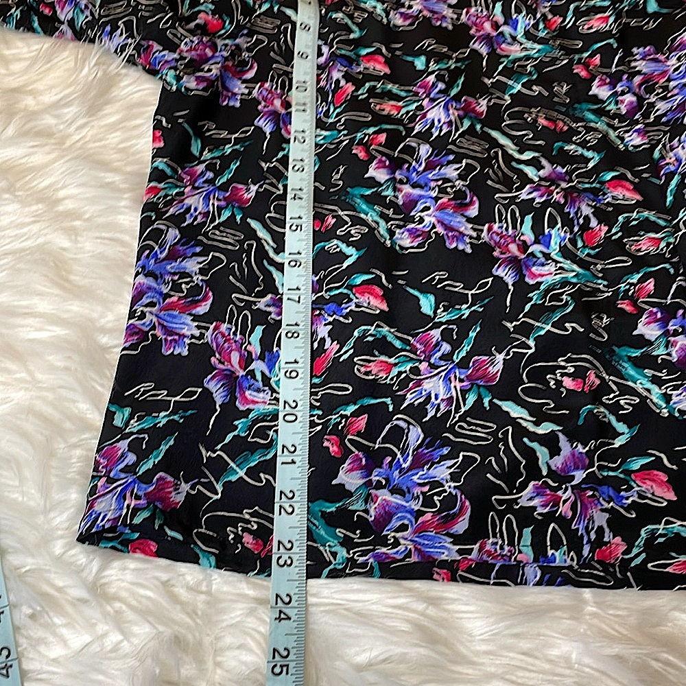 Jos. A. Bank Black Multicolour Silk Blouse - Picture 10 of 10